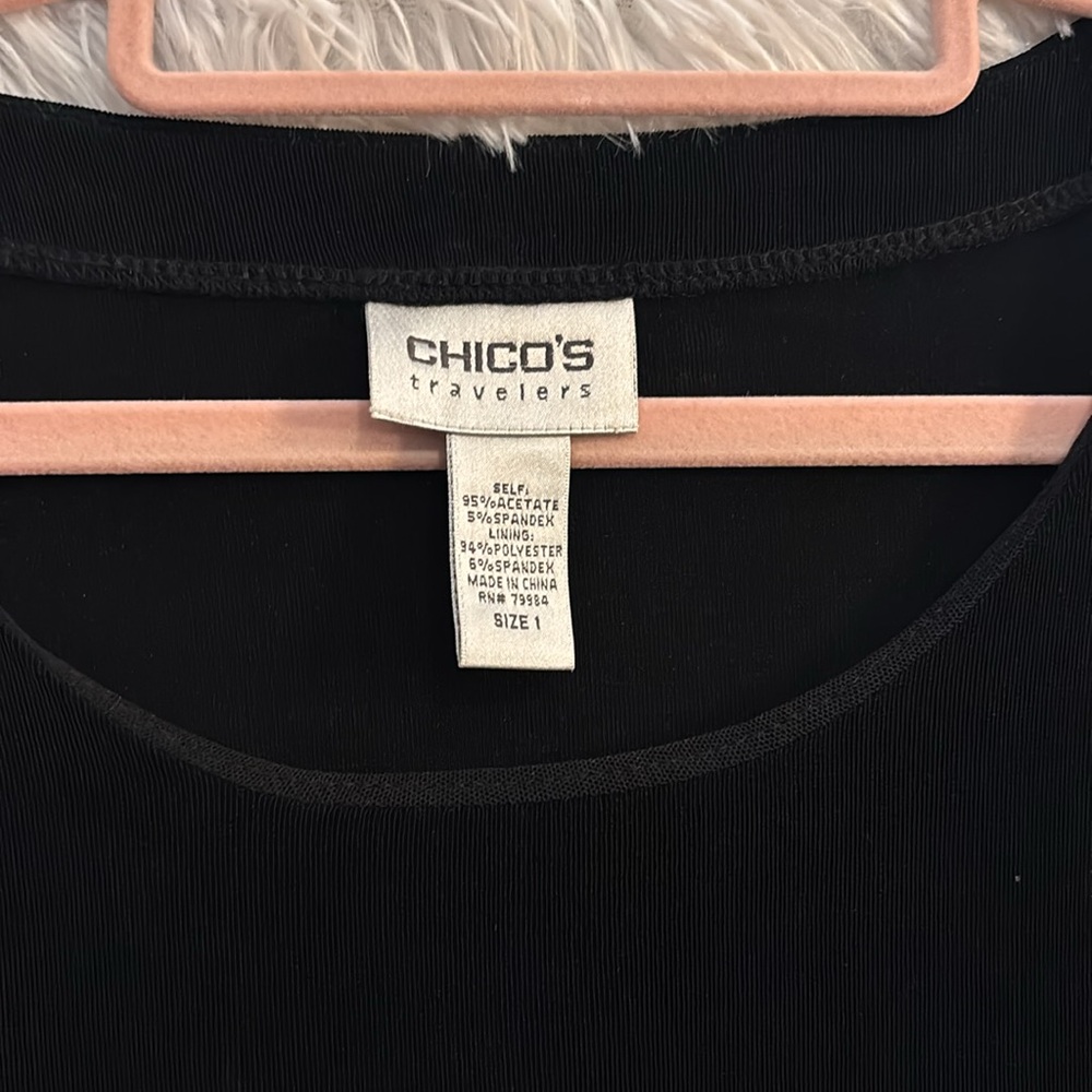 Chico’s Travelers Sequin 3/4 sleeve blouse size medium - Picture 3 of 4